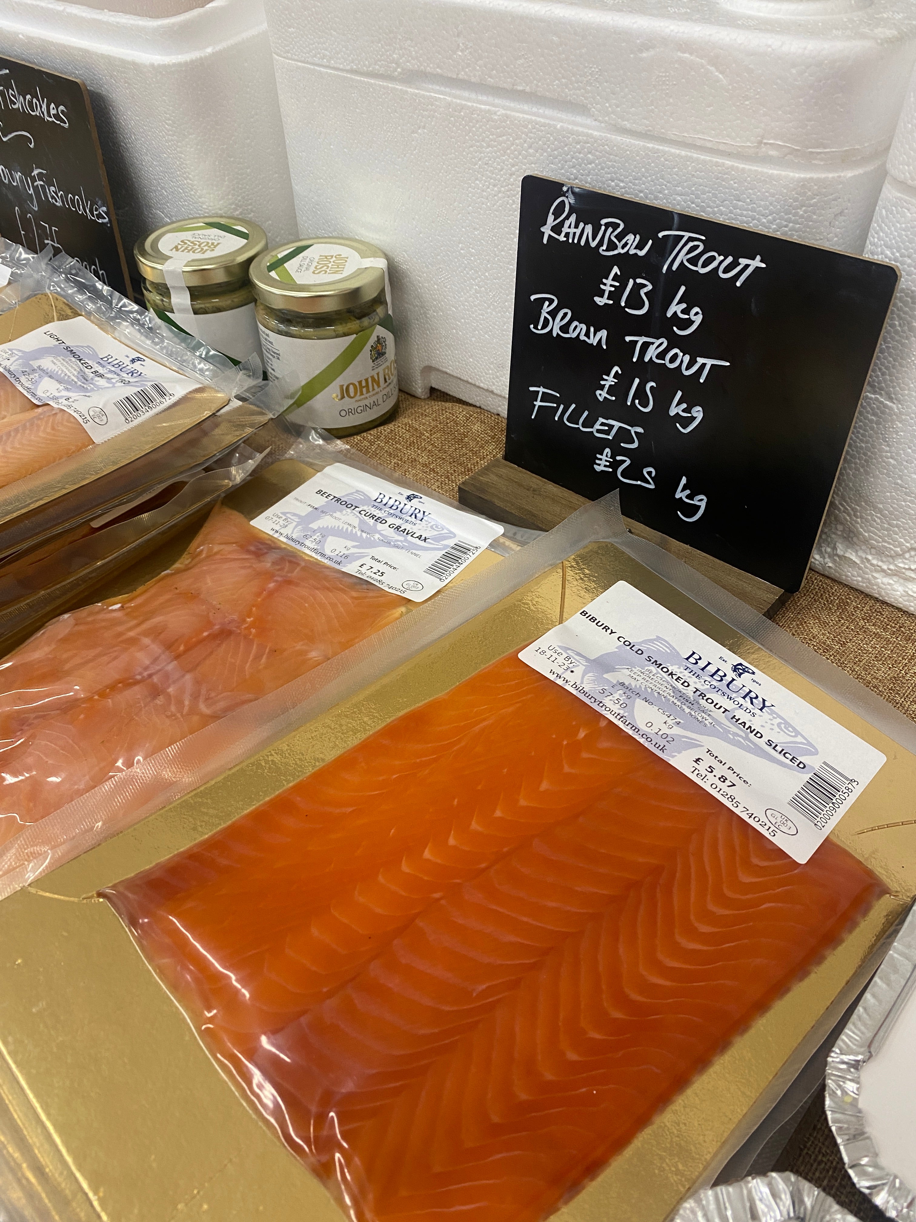 Bibury trout farm at the kirtlington farmer's market